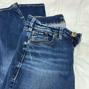 Silver cropped jeans